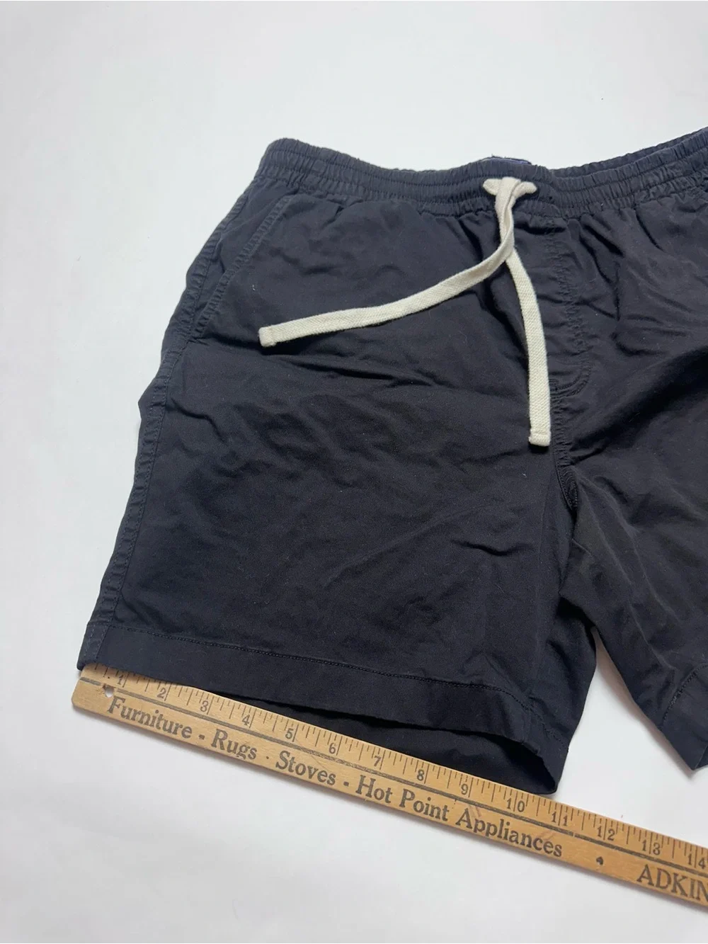 J.Crew Factory Cotton Stretch Pull On Shorts Navy Elastic Waist Drawstring M